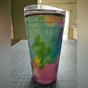 SWIG 24 oz Party Cup Tumbler! Pastel swirls. Stainless steel + sliding lid! NEW!